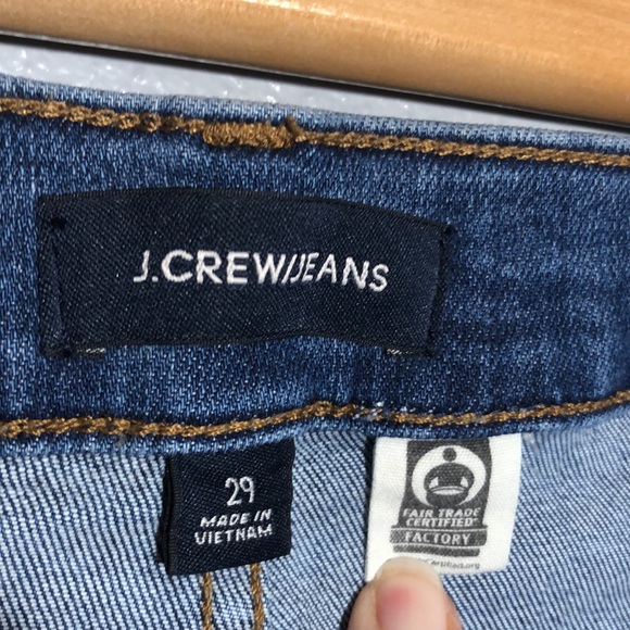 J. CREW | Vintage Straight Button Fly Raw Hem Denim Blue Jeans size 29 - Picture 9 of 14